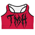 TMH MTL BLK Red Training bra