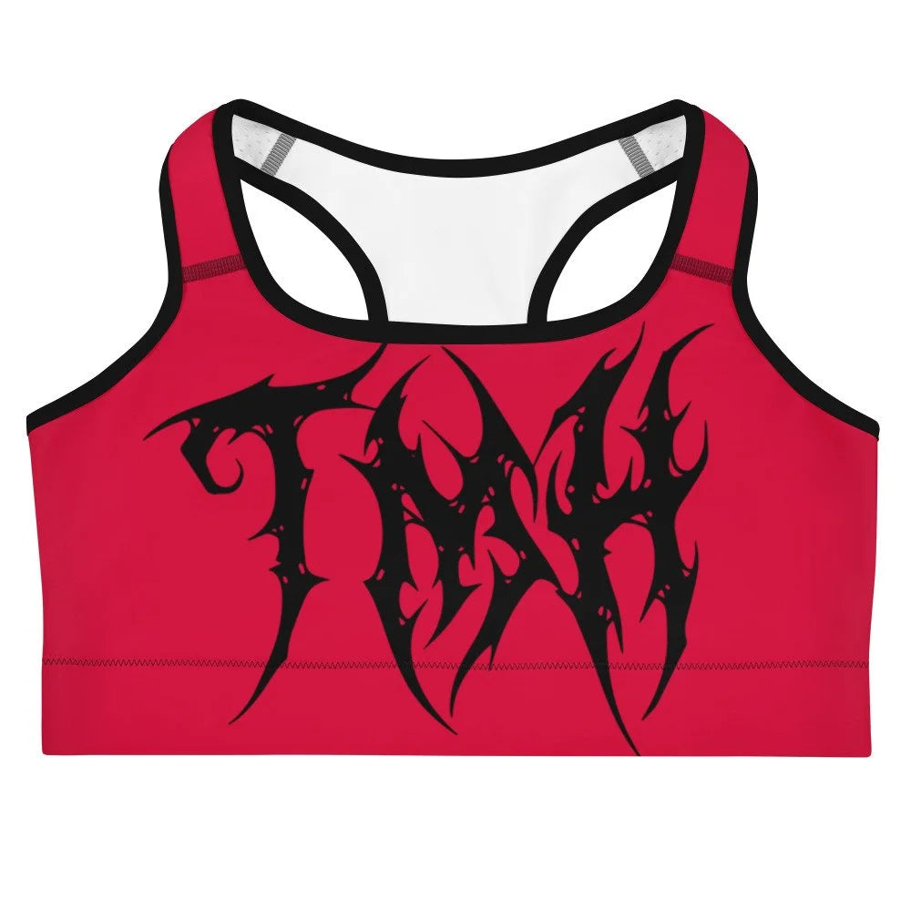 TMH MTL BLK Red Training bra