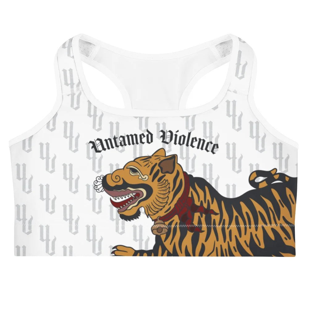 UV Tiger White Training bra