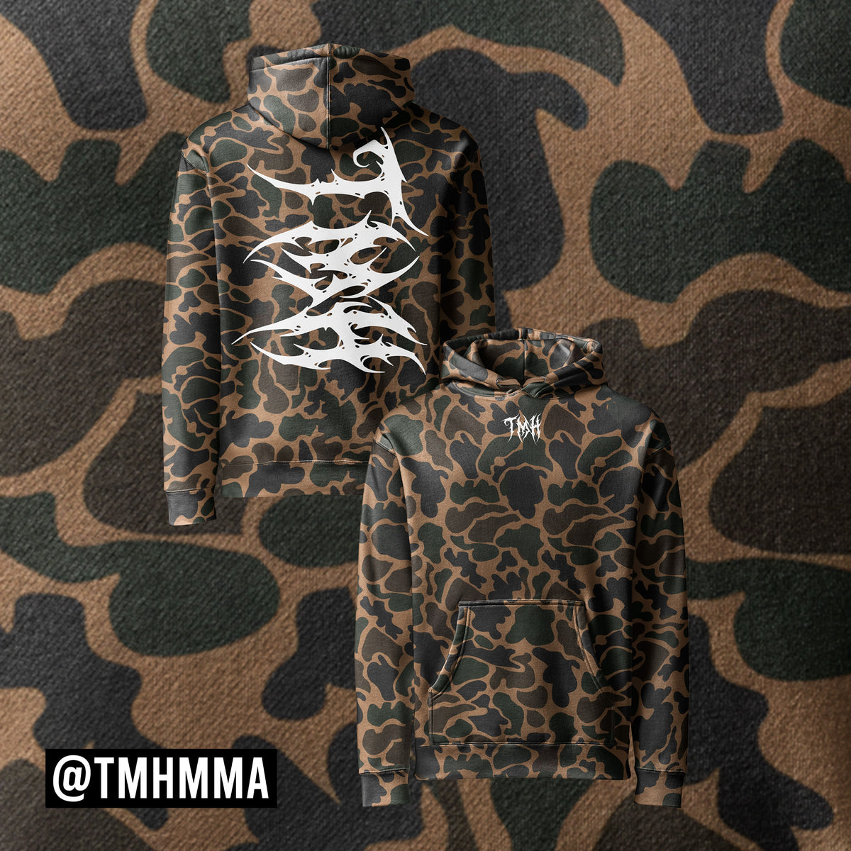 TMH MTL FB White Heavyweight hoodie