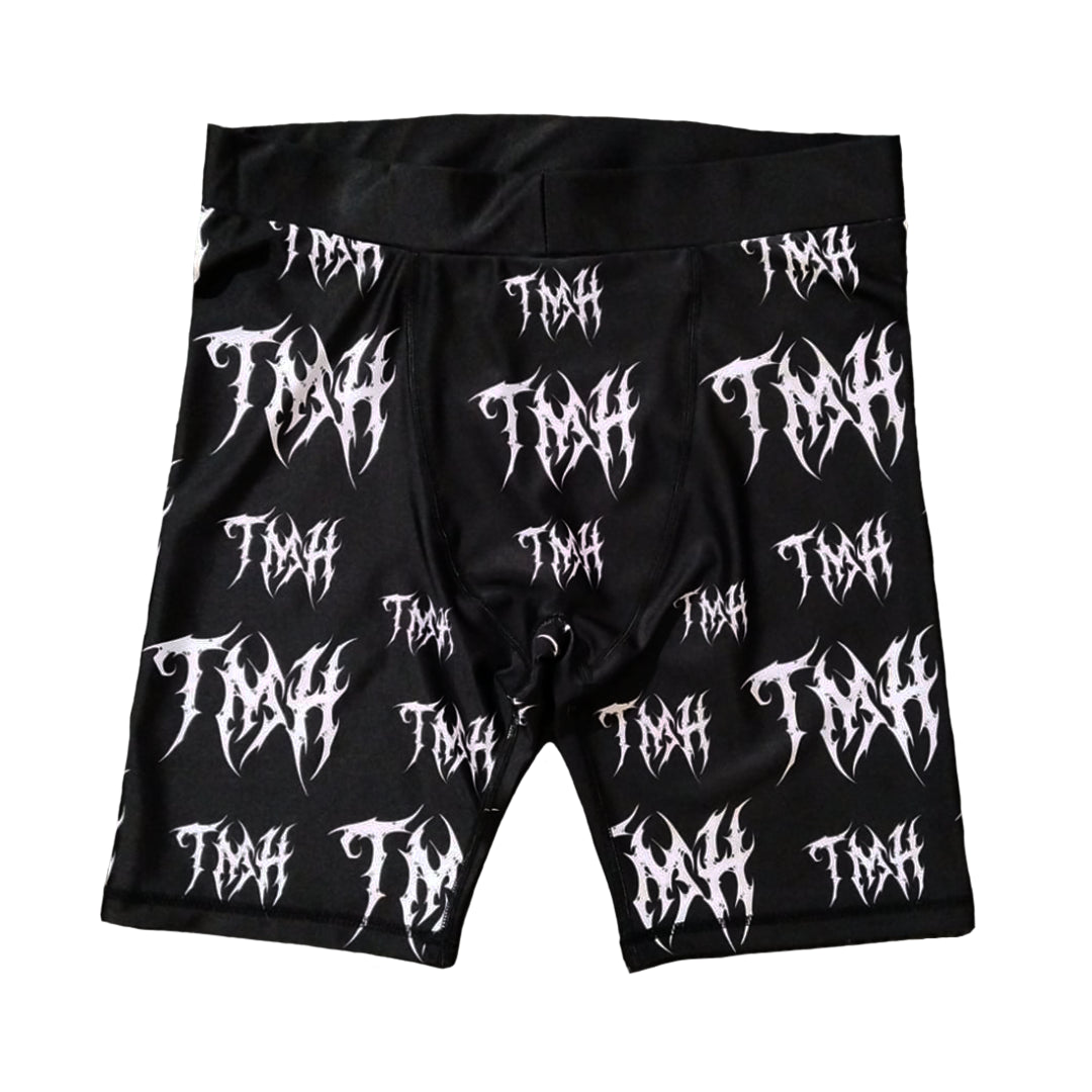 TMH White MTL Black Vale Tudo Short
